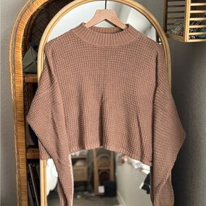 Hollister Women's Brown Cowl Neck Sweater